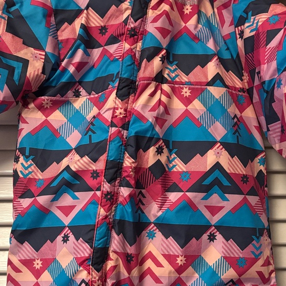 Columbia Pink and Blue Reversible Hooded Snowsuit - Picture 5 of 5